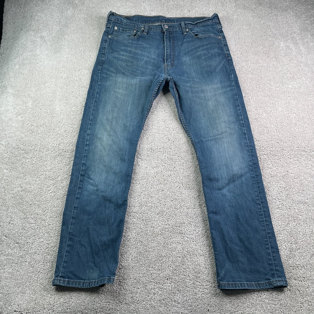 Levis Jeans Mens 36x30 Blue 513 Slim Straight Leg Stretch Denim Casual Pants
